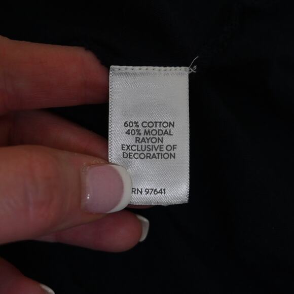 J. Jill Women's XL Navy Blue Embroidered V-Neck Tank Tunic - Picture 8 of 9